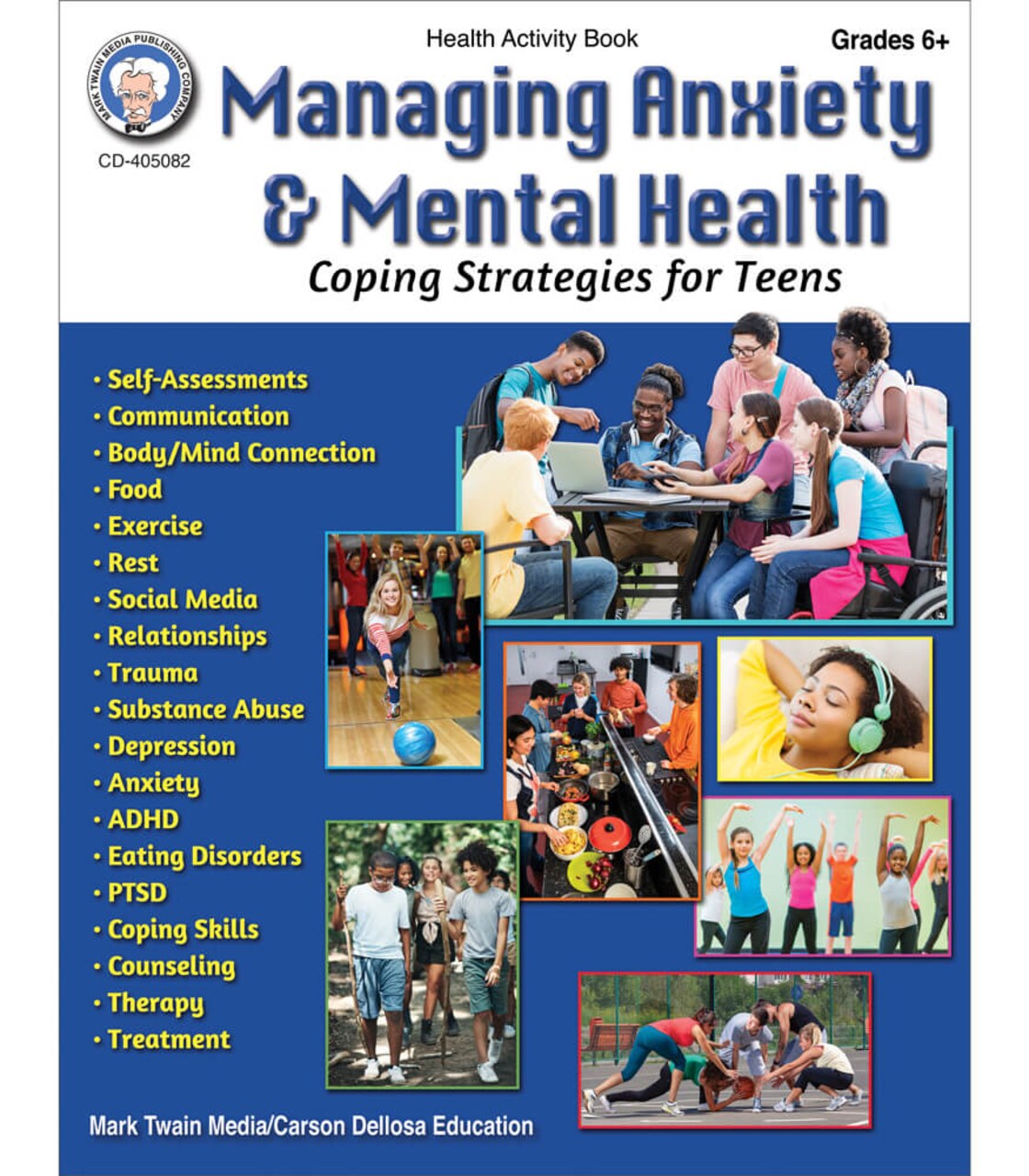 Managing Anxiety & Mental Health Workbook for Teens, Mental Health Books, Anxiety, Depression, Social Emotional Learning, Critical Thinking, Mindfulness for Kids, and ADHD Books With Guided Journal